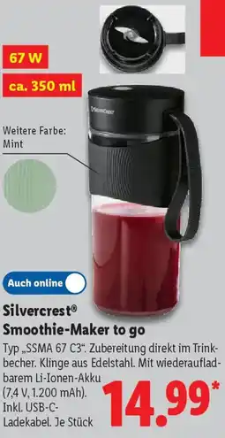 Lidl Silvercrest Smoothie-Maker to go Angebot