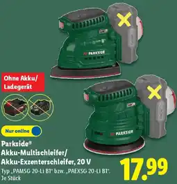 Lidl Parkside Akku-Multischleifer/ Akku-Exzenterschleifer, 20 V Angebot