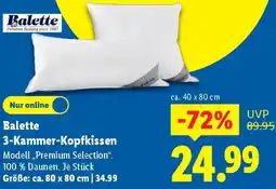 Lidl Balette 3-Kammer-Kopfkissen Angebot