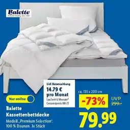 Lidl Balette Kassettenbettdecke Angebot