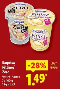 Lidl Exquisa Fitline/ Zero Angebot