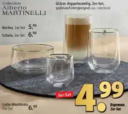 Zurbrüggen Collection alberto martinelli Gläser doppelwandig, 2er-Set Angebot