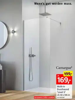 Bauhaus Camargue Walk-In Duschwand 'Level 5' Angebot