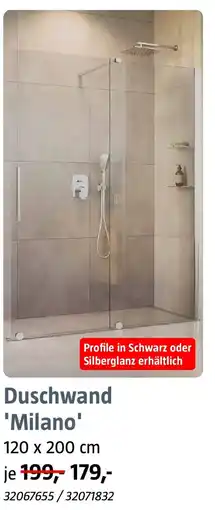 Bauhaus Camargue Duschwand 'Milano' Angebot
