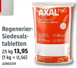 Bauhaus AXAL PRO Regenerier- Siedesalztabletten Angebot