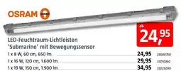 Bauhaus OSRAM LED-Feuchtraum-Lichtleisten 'Submarine' mit Bewegungssensor Angebot