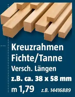 Bauhaus Kreuzrahmen Fichte/Tanne Angebot