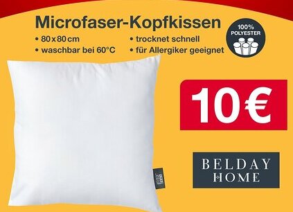 Woolworth BELDAY HOME Microfaser-Kopfkissen Angebot