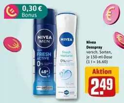 REWE Nivea Deospray Angebot