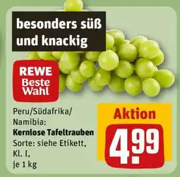 REWE Kernlose Tafeltrauben Angebot
