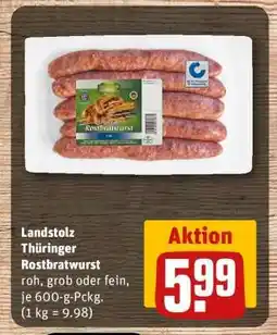 REWE Landstolz Thüringer Rostbratwurst Angebot