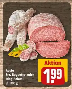 REWE Aoste Frz. Baguette- oder Ring-Salami Angebot