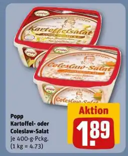 REWE Popp Kartoffel- oder Coleslaw-Salat Angebot