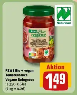 REWE REWE Bio + vegan Tomatensauce Vegane Bolognese Angebot