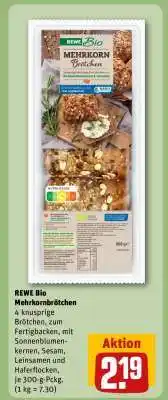 REWE REWE Bio Mehrkornbrötchen Angebot