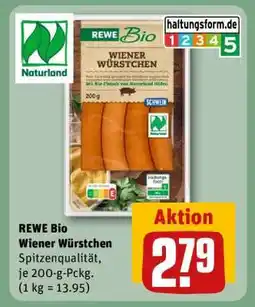 REWE REWE Bio Wiener Würstchen Angebot