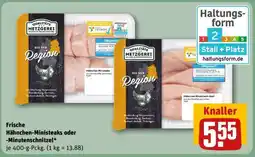 REWE Frische Hähnchen-Ministeaks oder -Minutenschnitzel Angebot