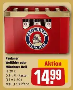 REWE Paulaner Weißbier oder Münchner Hell Angebot