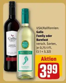 REWE Gallo Family oder Barefoot Angebot