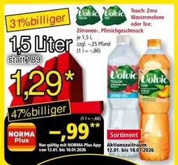 Norma Volvic Touch: Zero Wassermelone oder Tee: Zitronen-, Pfirsichgeschmack Angebot