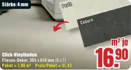 B1 Discount Baumarkt Click-Vinylboden Angebot