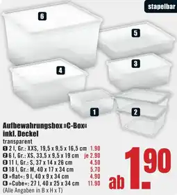 B1 Discount Baumarkt Aufbewahrungsbox C-Box inkl. Deckel Angebot
