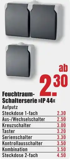 B1 Discount Baumarkt Feuchtraum Schalterserie IP 44 Angebot