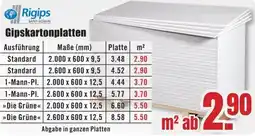 B1 Discount Baumarkt Rigips Gipskartonplatten Angebot