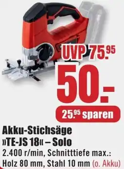 B1 Discount Baumarkt Einhell Akku-Stichsäge TE-JS 18-Solo Angebot