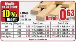 B1 Discount Baumarkt Latten Angebot
