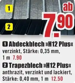 B1 Discount Baumarkt Abdeckblech H12 Plus Angebot