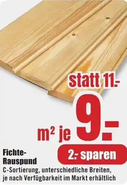 B1 Discount Baumarkt Fichte Rauspund Angebot