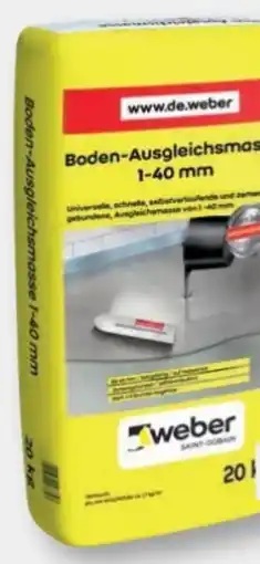 B1 Discount Baumarkt Saint-Gobain Weber Bodenausgleichsmasse Angebot