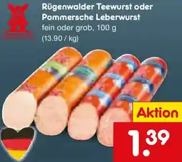 Netto Marken-Discount Rügenwalder Teewurst oder Pommersche Leberwurst Angebot