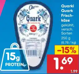Netto Marken-Discount Quarki Quark Frischkäse Angebot