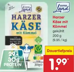 Netto Marken-Discount GUTES Land Harzer Käse mit Kümmel Angebot