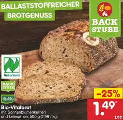 Netto Marken-Discount BACK STUBE Bio-Vitalbrot Angebot