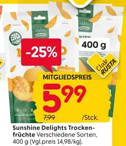 Rusta Sunshine delights trockenfrüchte Angebot