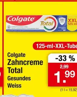 Zimmermann Colgate zahncreme total gesundes weiss Angebot
