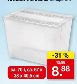 Zimmermann Texbox mit deckel transparent Angebot