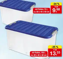 Zimmermann Aufbewahrungsbox mit rollen Angebot