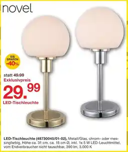 Möbelzentrum Pforzheim Novel led-tischleuchte Angebot