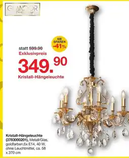 Möbelzentrum Pforzheim Glandor kristall-hängeleuchte Angebot