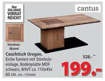 Zurbrüggen Cantus couchtisch oregon Angebot