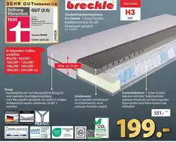 Zurbrüggen Breckle taschenfederkernmatratze pro somna Angebot