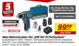 toom Baumarkt Bosch akku-bohrschrauber-set „gsr 12v-15 professional“ Angebot