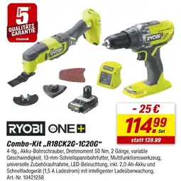 toom Baumarkt Ryobi combo-kit r18ck2g-1c20g Angebot