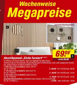 toom Baumarkt Akustikpaneel eiche furniert Angebot