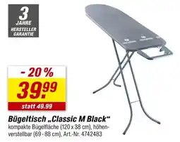 toom Baumarkt Bügeltisch „classic m black“ Angebot