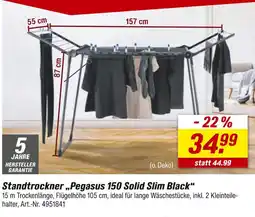toom Baumarkt Standtrockner pegasus 150 solid slim black Angebot